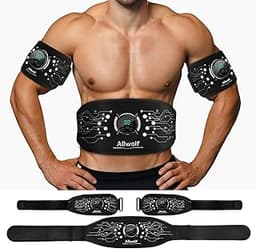 Ab Stimulator Muscle Toner，Abs Muscle Stimulator Abdominal Toning Fitness Belt for Men and Women Black
